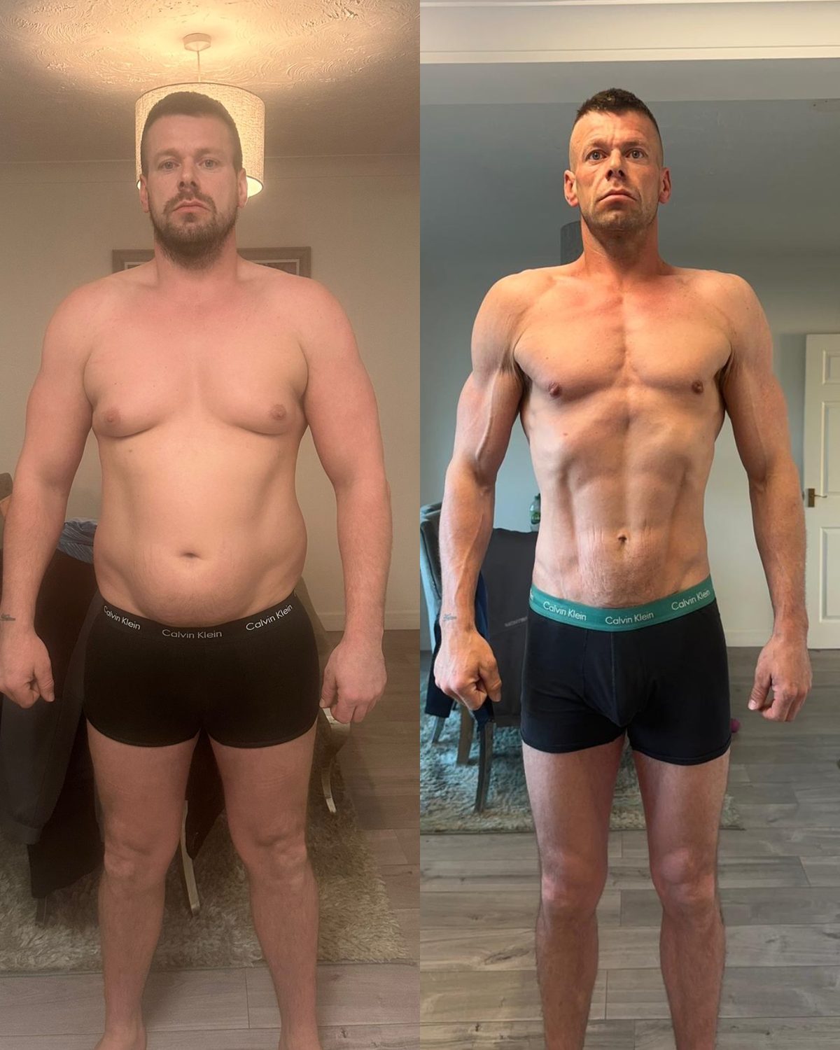 Client transformation: front relaxed, before and after coaching with Jack Wall