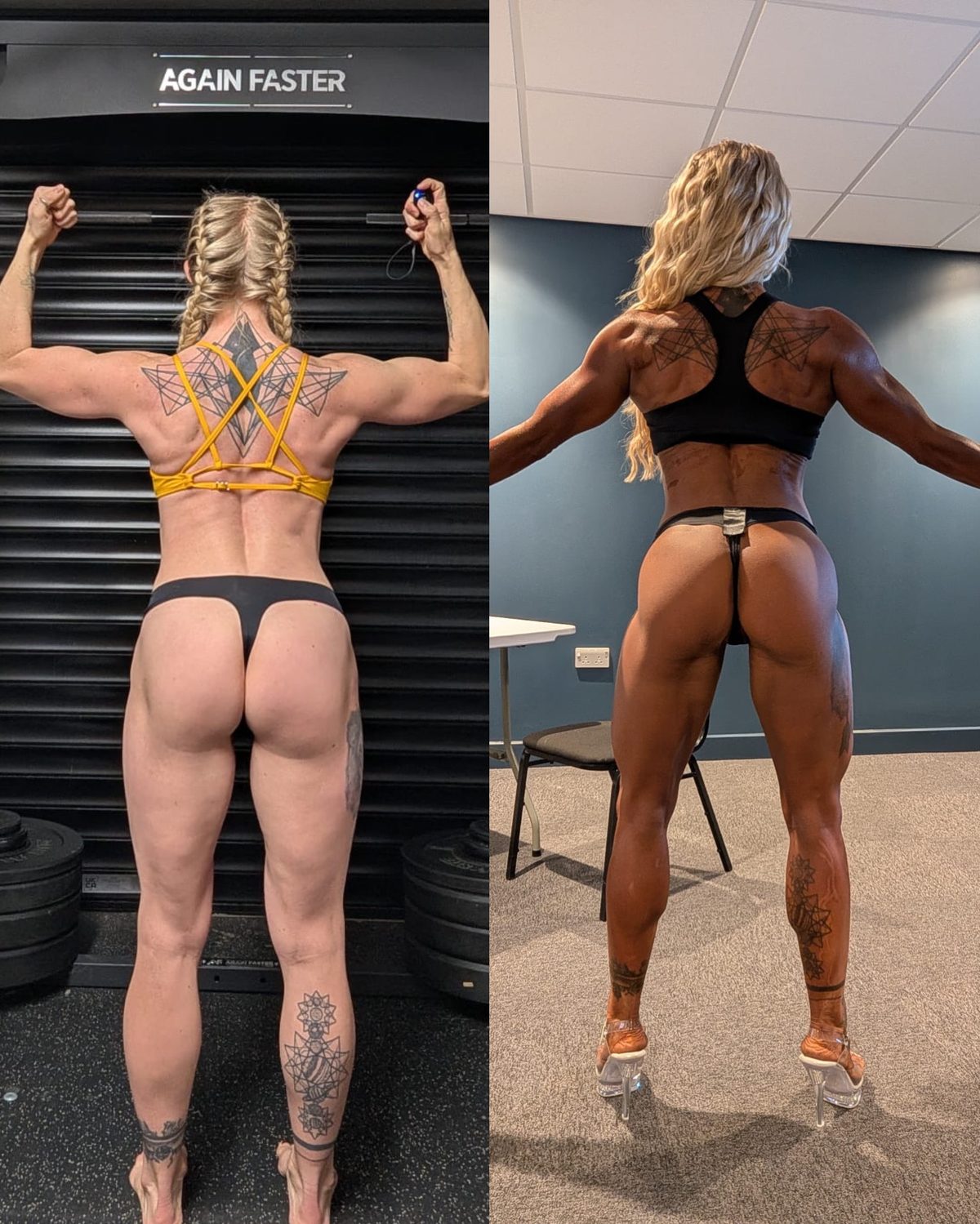 Client transformation: rear view, before and after coaching with Jack Wall